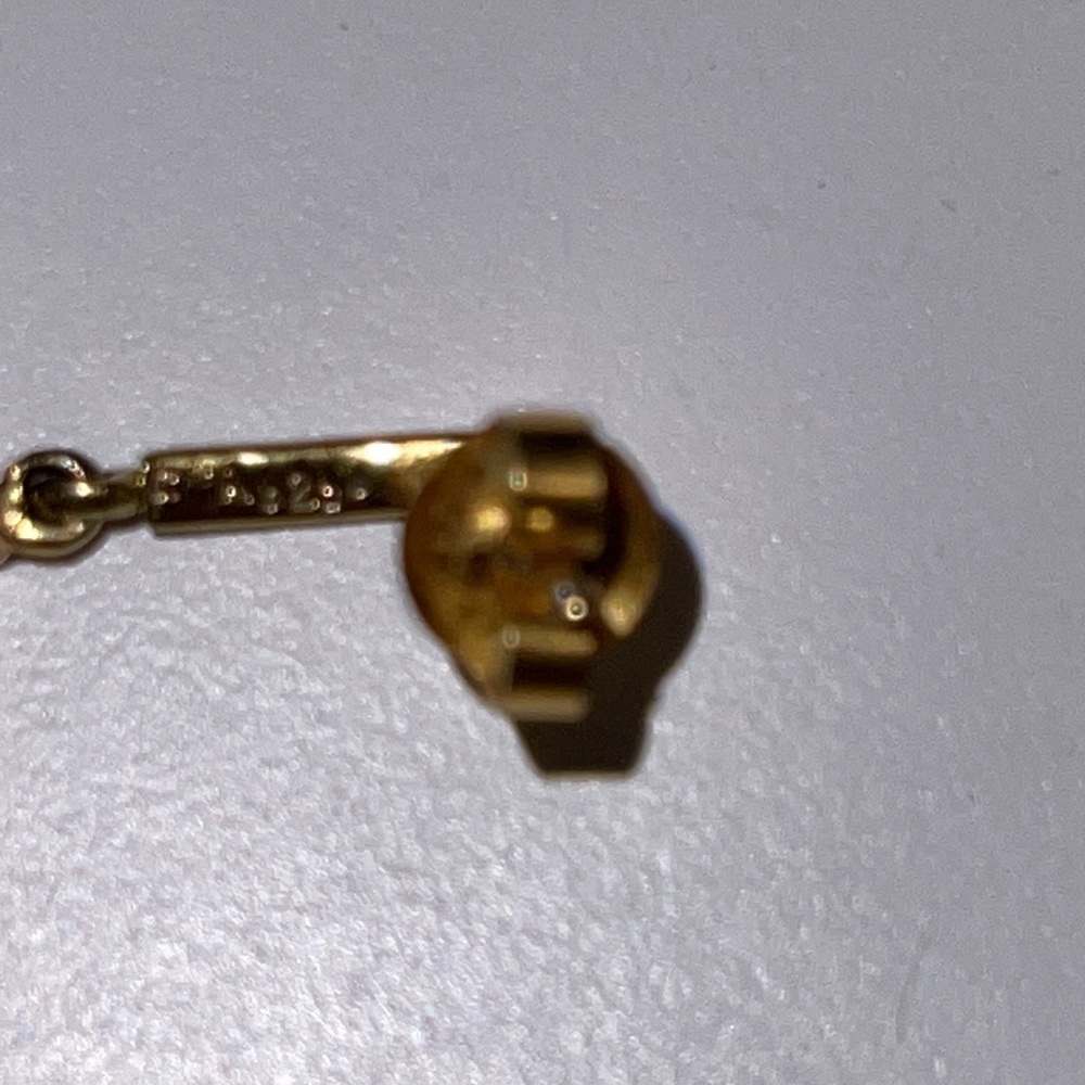 Solid Sterling Silver Yellow Gold Plated Earrings - image 7